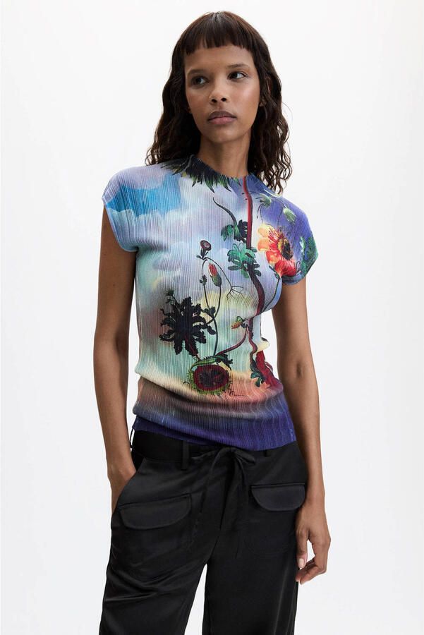 Desigual top met print meerkleurig