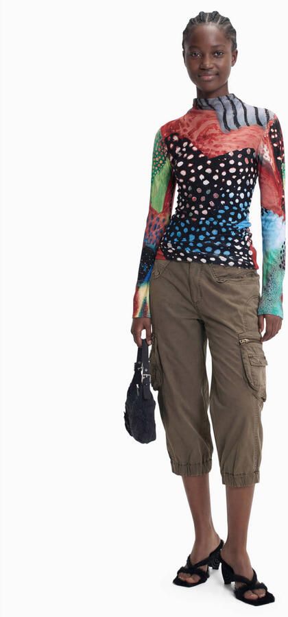 Desigual top met print meerkleurig - Foto 3