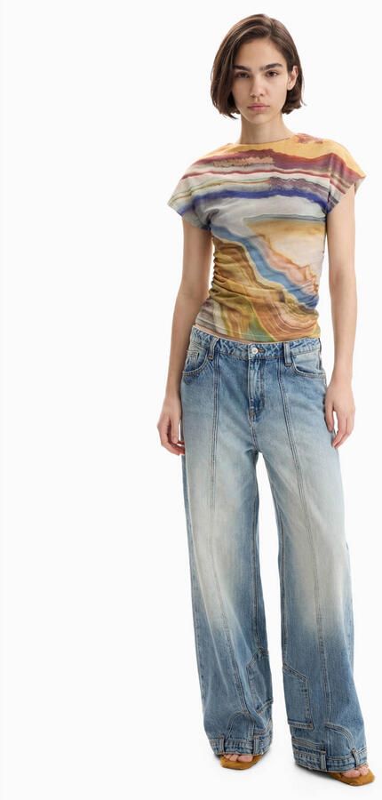 Desigual T-shirt Korte Mouw TS_REIKIAVIK 26WWTK19 - Foto 3