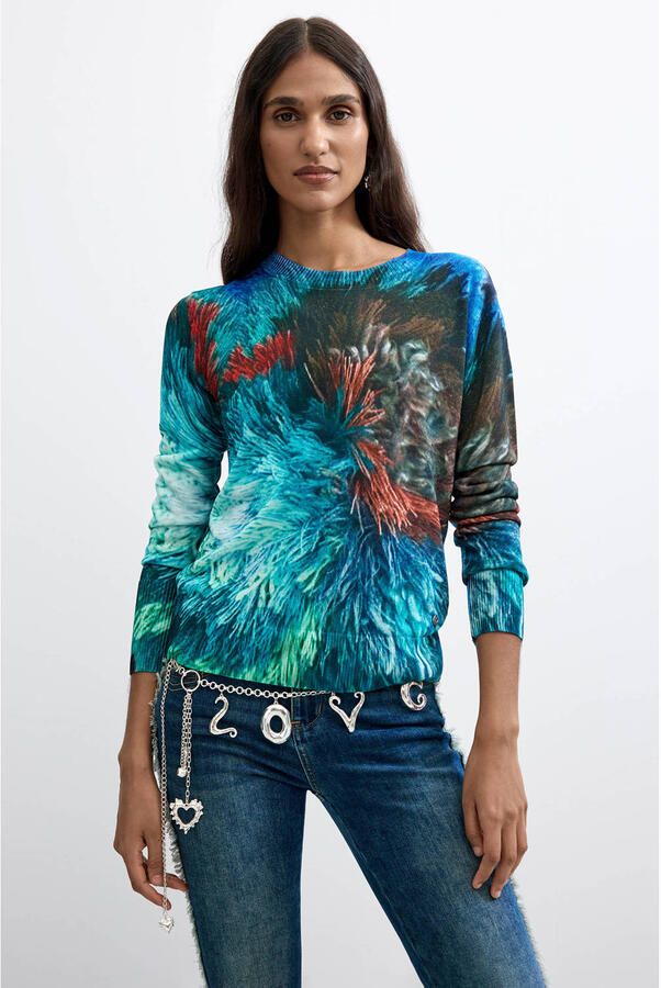 Desigual top met print meerkleurig