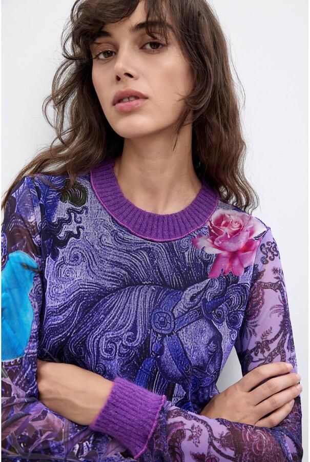 Desigual T-Shirt Lange Mouw TS_HORSE_LACROIX 26WWTK60 - Foto 2