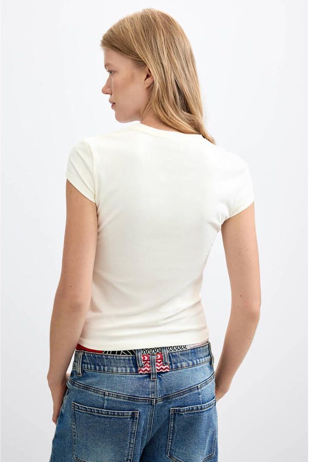 Desigual top met print wit - Foto 2