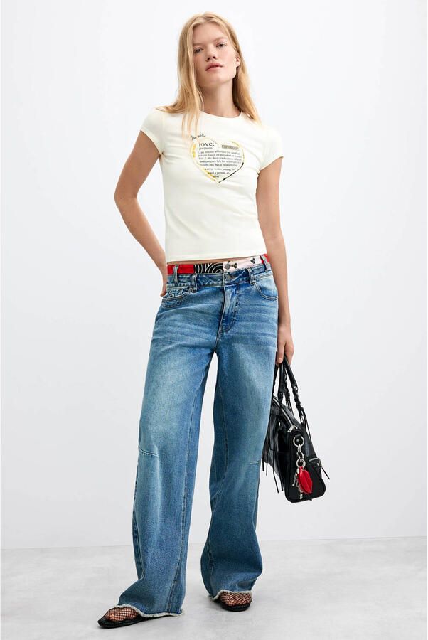 Desigual top met print wit - Foto 3
