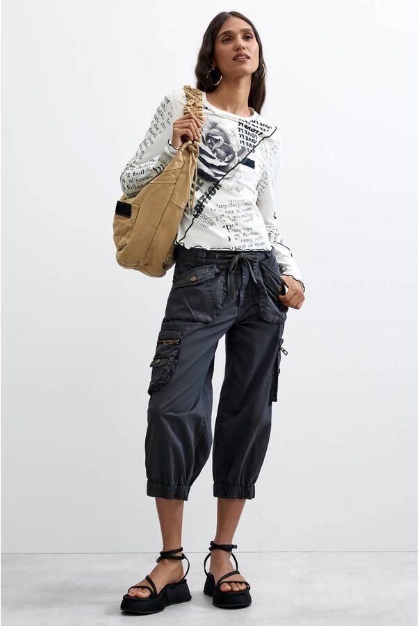 Desigual top met print wit - Foto 2