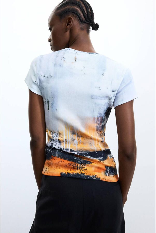 Desigual top met print wit - Foto 3