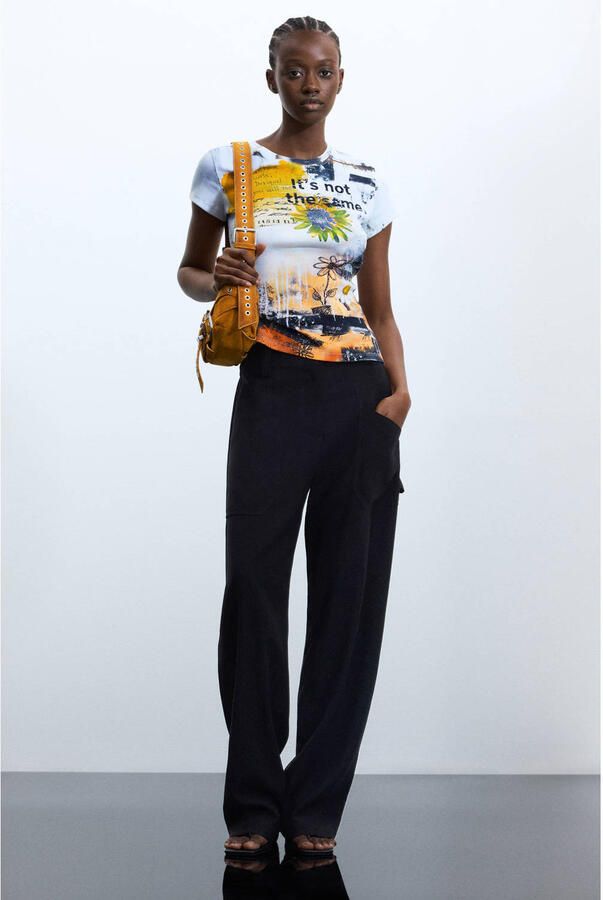 Desigual top met print wit - Foto 2