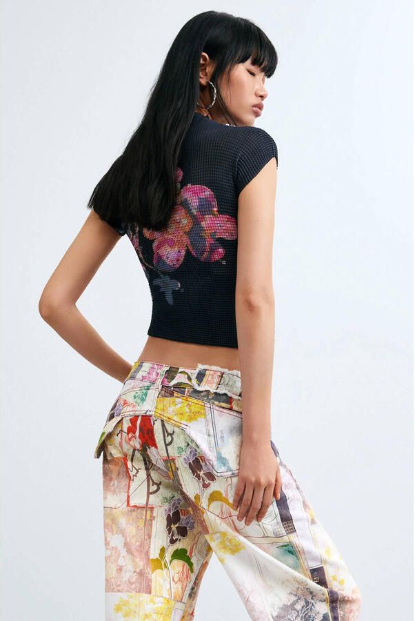 Desigual top met print zwart - Foto 3