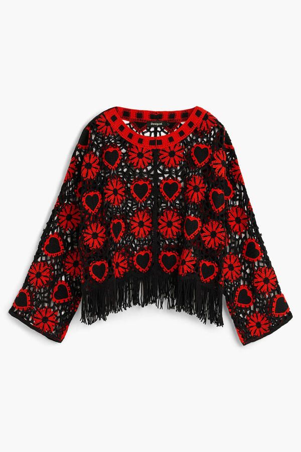 Desigual top zwart gebreid - Foto 3