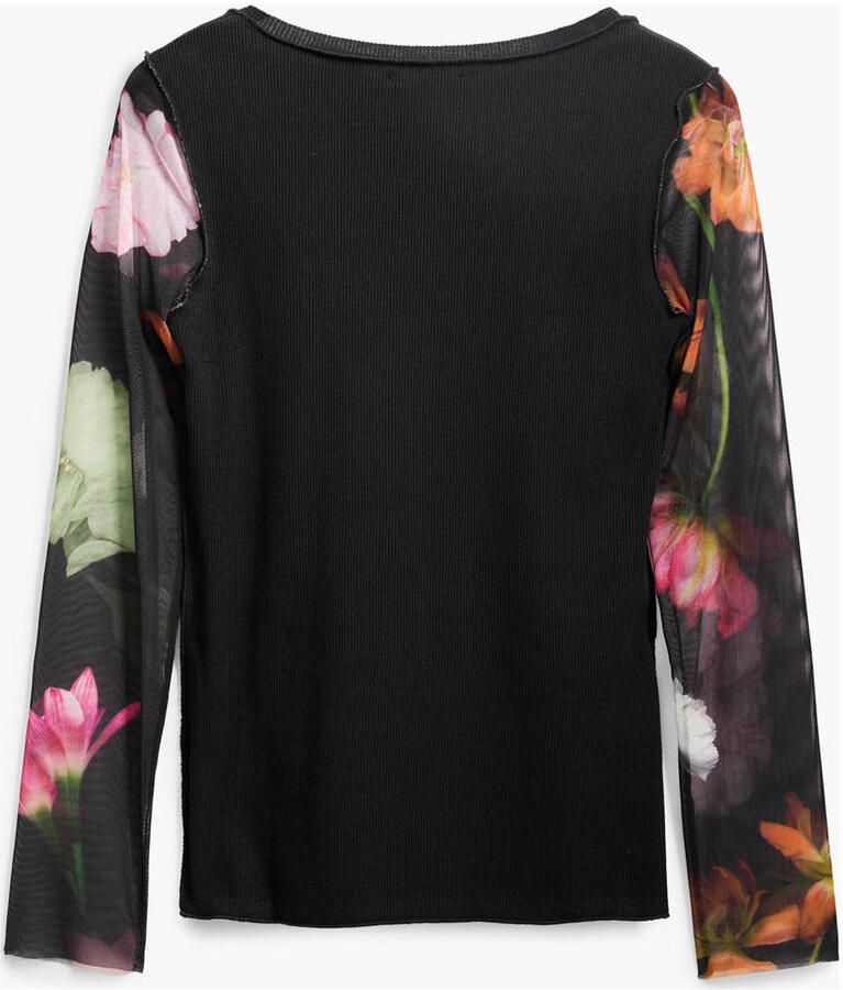 Desigual Casual Grafisch Bedrukt T-shirt Vrouwen Lente Zomer Black Dames