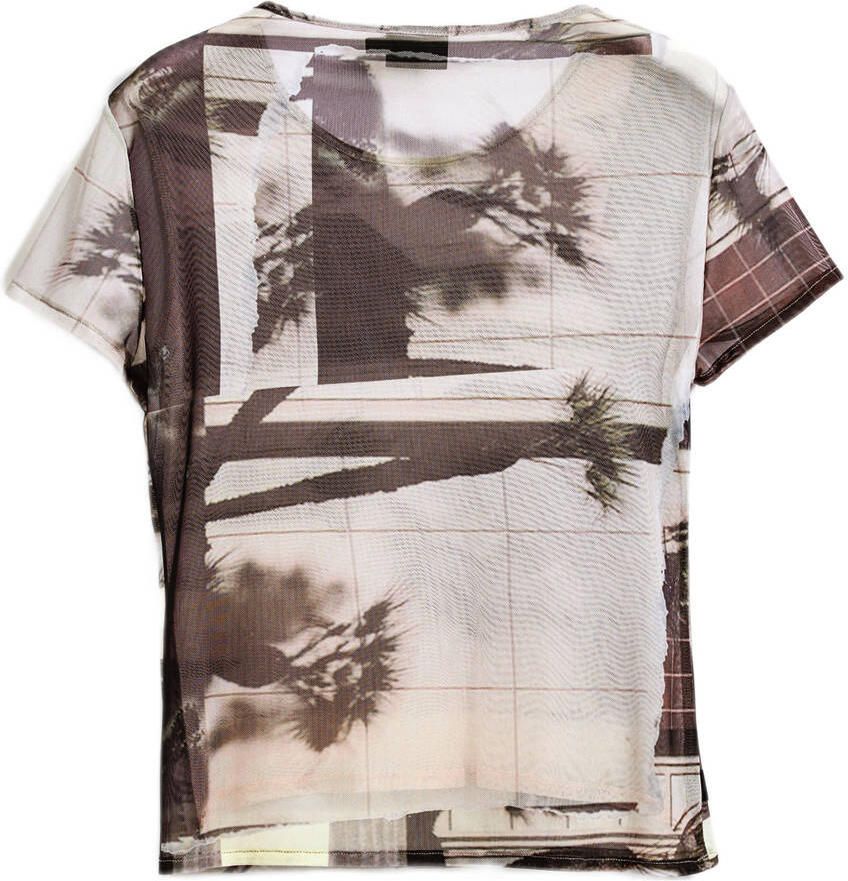 Desigual Zwarte Bedrukte T-shirt voor Vrouwen Black Dames