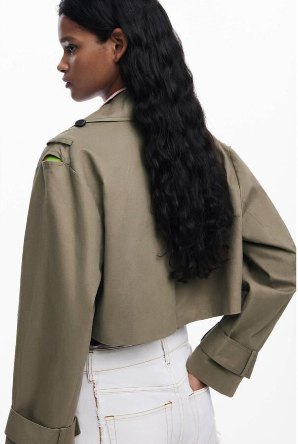 Desigual Katoenen Dames Parka en Trenchcoat Multicolor Dames