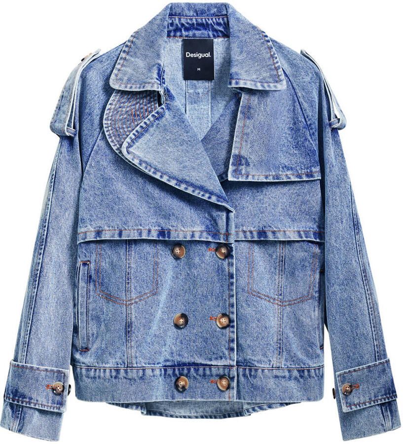 Desigual trenchcoat light blue denim - Foto 2
