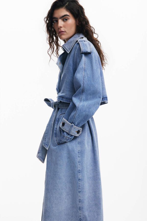 Desigual trenchcoat medium blue denim - Foto 2