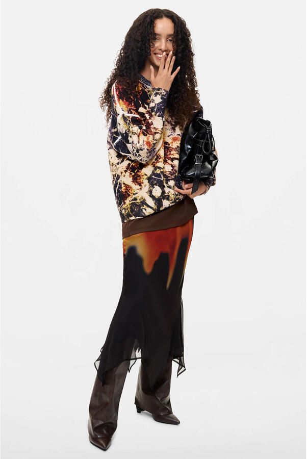 Desigual trui met print meerkleurig