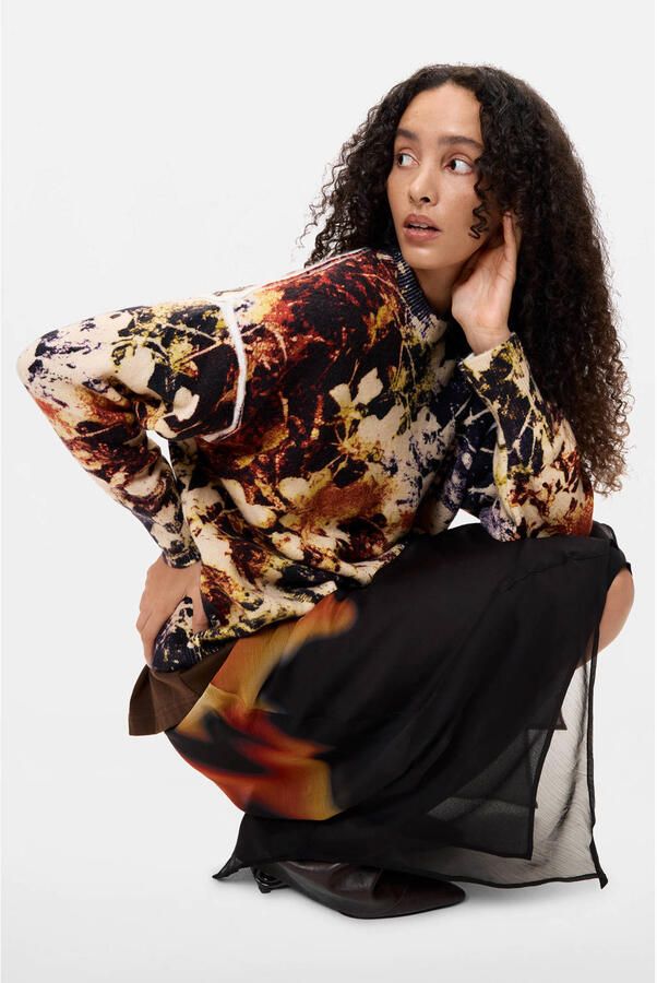 Desigual trui met print meerkleurig - Foto 2