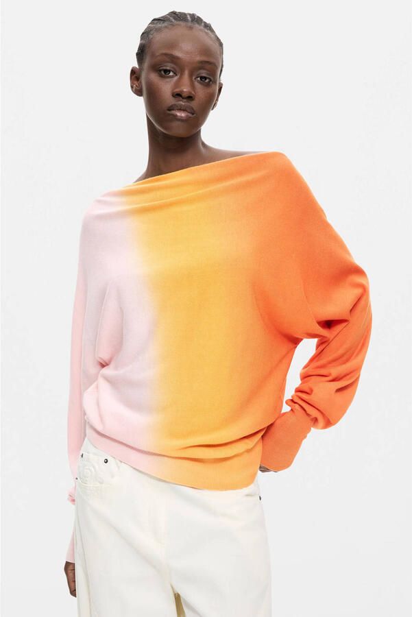 Desigual viscose gebreide trui oranje