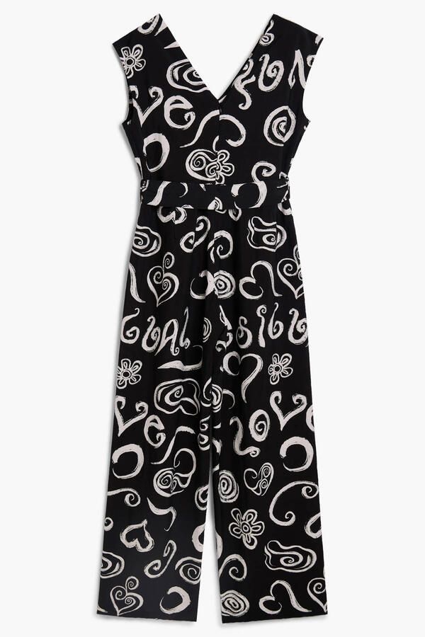 Desigual viscose jumpsuit met print zwart - Foto 3