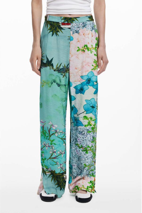 Desigual wide leg high waist broek multi - Foto 3