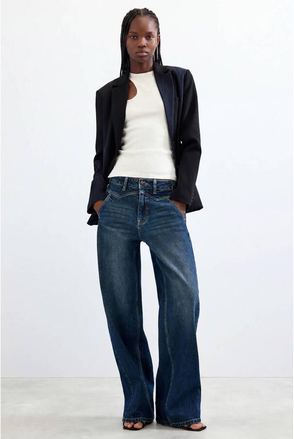 Desigual wide leg jeans donkerblauw - Foto 2