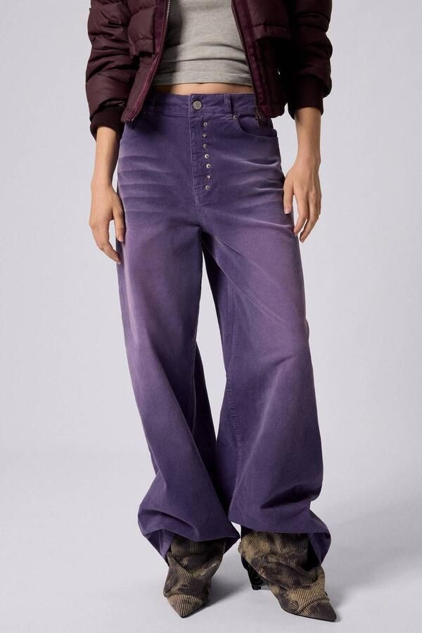 Desigual wide leg jeans paars
