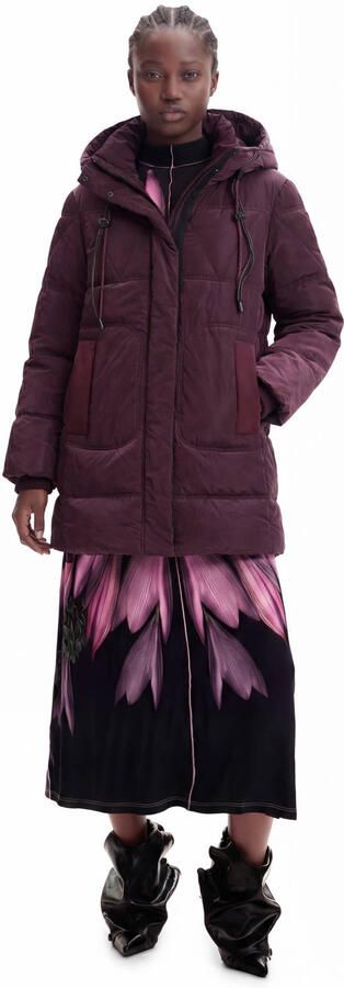 Desigual winterjas donkerrood - Foto 3