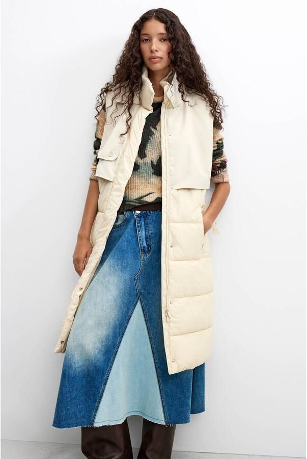 Desigual winterjas ecru