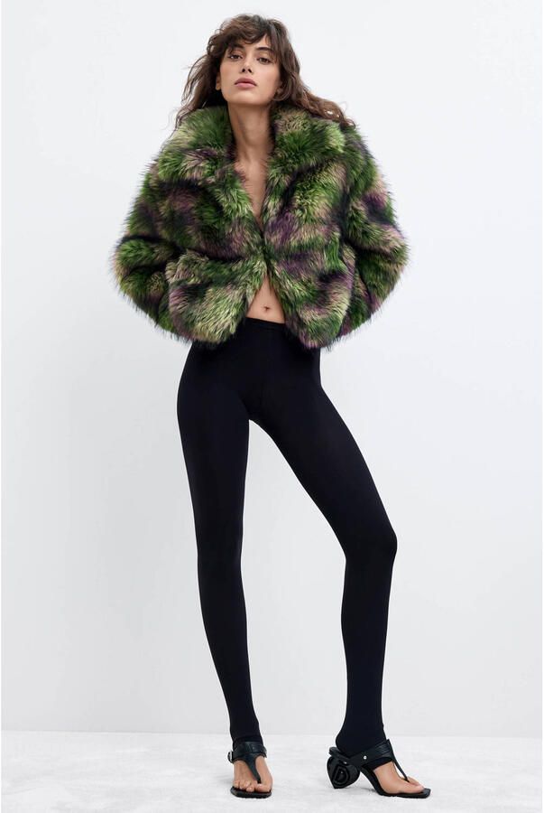 Desigual Blazer FAKE FUR_CAMOMILLE_LA 26WWEW02
