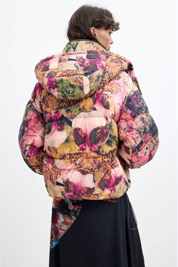 Desigual winterjas met print meerkleurig - Foto 2