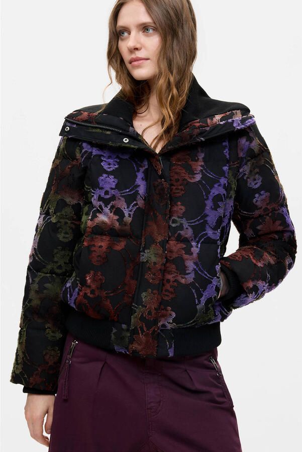 Desigual winterjas met print meerkleurig