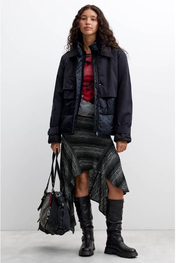 Desigual wintertrenchcoat zwart - Foto 2