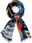 Desigual Zwarte Bedrukte Katoenen Sjaal voor Vrouwen Multicolor Dames - Thumbnail 1