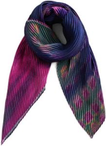 Desigual sjaal met tie-dye effect paars