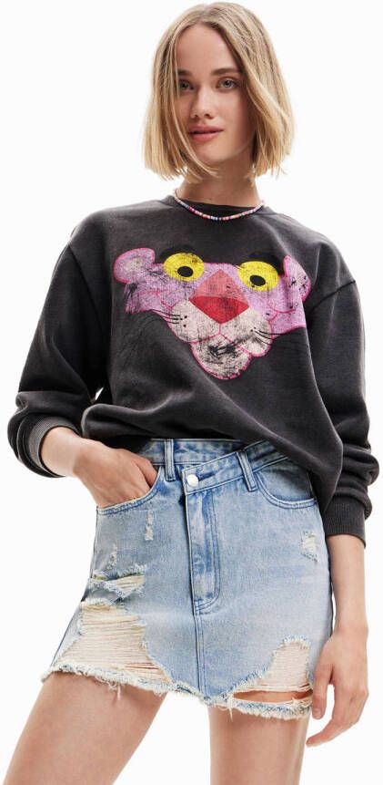 Desigual Sweatshirt vrouw Pink Panther Grijs Dames
