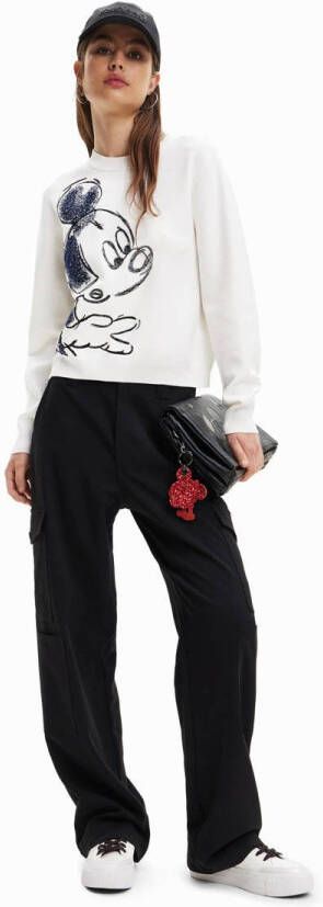 Desigual sweater met printopdruk wit zwart