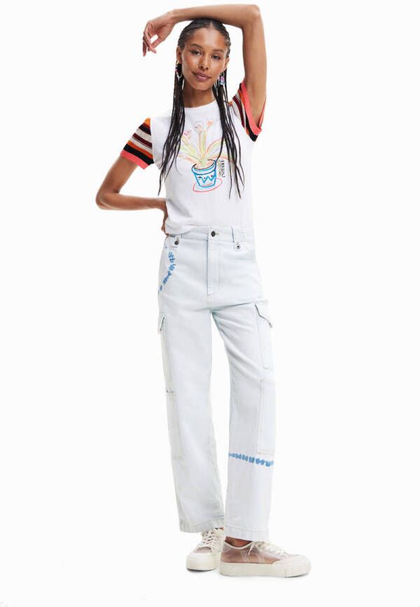 Desigual Dynamisch Print Katoenen T-shirt voor Vrouwen Multicolor Dames