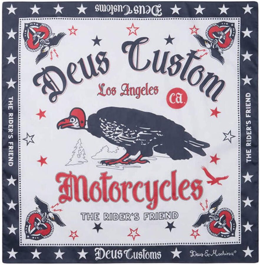 Deus Ex Machina bandana met all over print donkerblauw