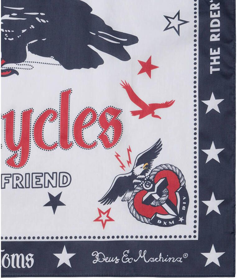 Deus Ex Machina bandana met all over print donkerblauw - Foto 2