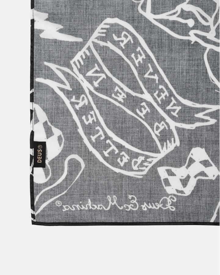 Deus Ex Machina bandana met all over print Doodle zwart - Foto 2