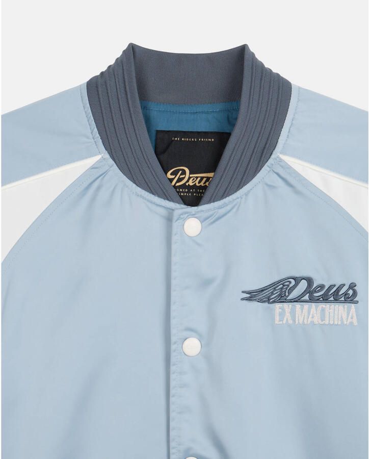 Deus Ex Machina bomberjack met backprint lichtblauw