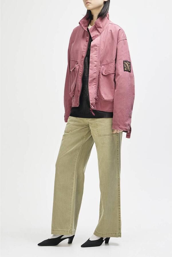Deus Ex Machina katoenen jas met borduursels roze - Foto 3