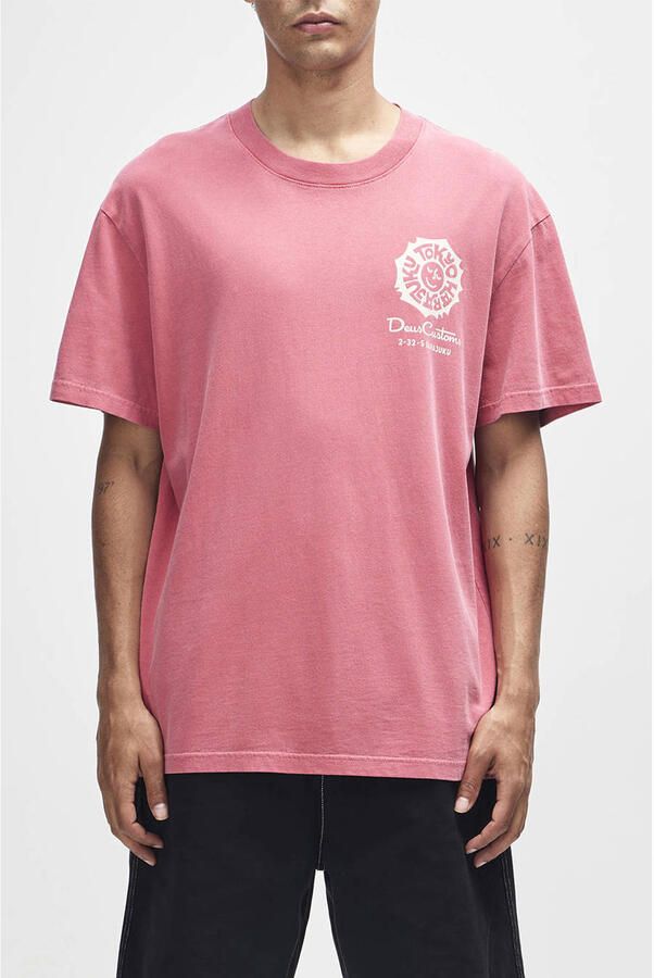 Deus Ex Machina oversized T-shirt met backprint roze