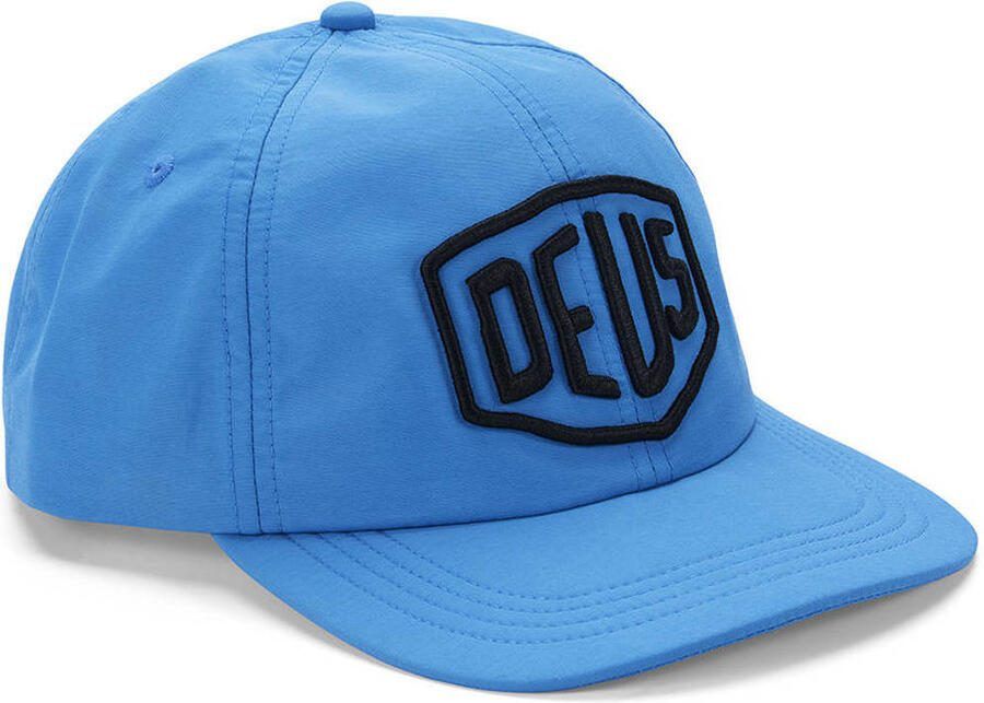 Deus Ex Machina pet met logo Shield blauw