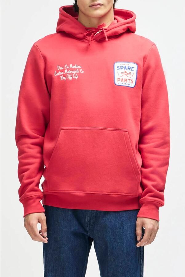 Deus Ex Machina regular fit hoodie met borduursels en print cherry red - Foto 1