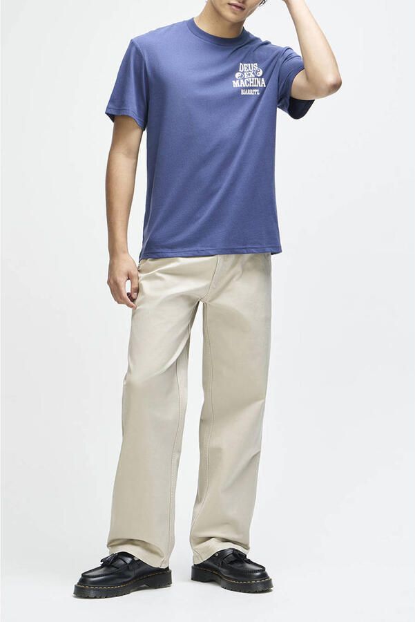 Deus Ex Machina regular fit T-shirt met backprint blauw - Foto 3