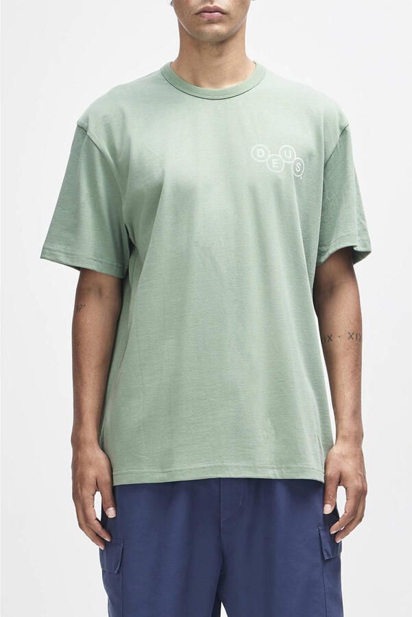 Deus Ex Machina regular T-shirt met backprint groen