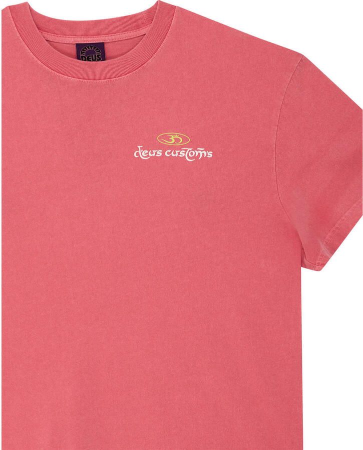 Deus Ex Machina regular T-shirt met backprint koraalrood - Foto 2