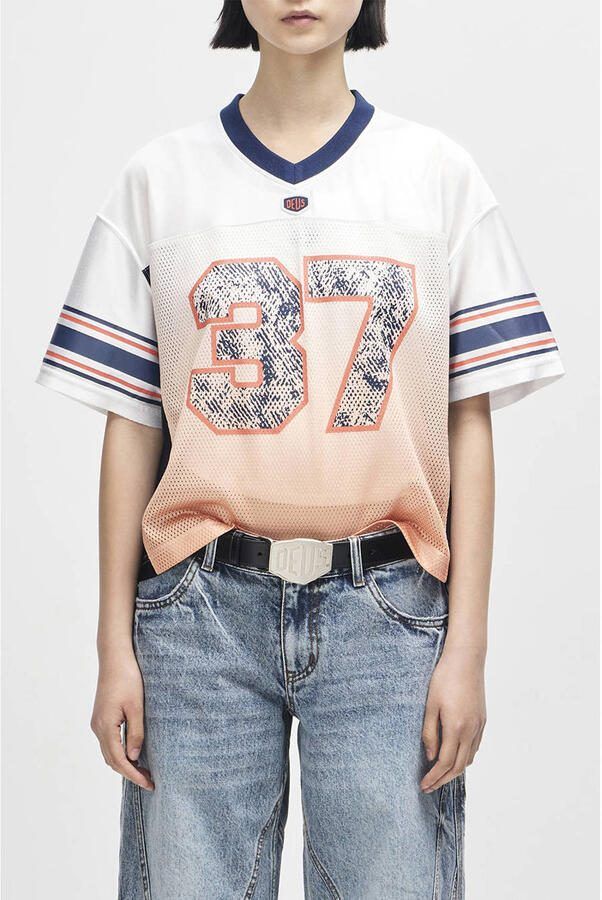 Deus Ex Machina T-shirt met backprint ecru