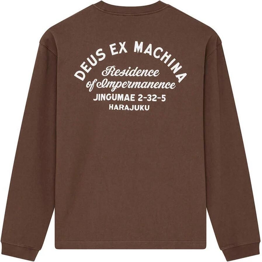Deus Ex Machina T-shirt met tekst bruin