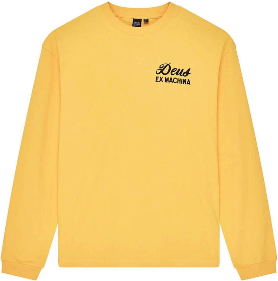 Deus Ex Machina T-shirt met tekst geel