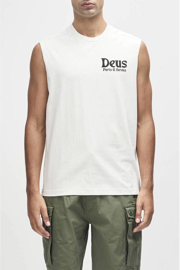Deus Ex Machina tanktop met backprint wit